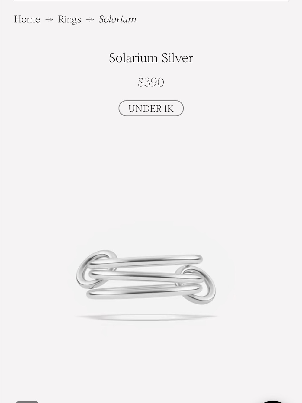 Solarium 925 Silver Spinelli Kilcollin Ring